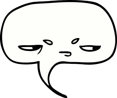 Bir insan tarafından çizilmiş karalama konuşma balonu.