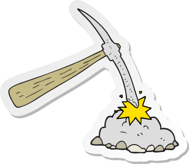 Bir insan tarafından çizilmiş bir baltanın çıkartması.