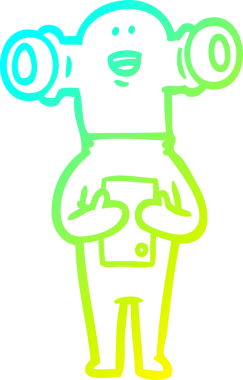 Bir insan tarafından çizilmiş, soğuk bir çizgi roman çizimi.