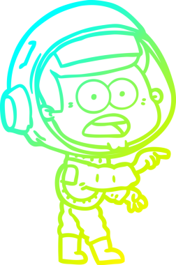 Bir insan tarafından çizilen soğuk gradyan çizgi çizimi bir astronotu şaşırttı.