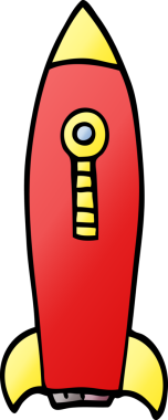 bir insan tarafından çizilmiş karalama uzay roketi