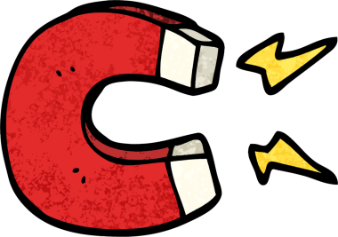 Bir insan tarafından çizilmiş grunge desenli çizim çizgi film mıknatısı