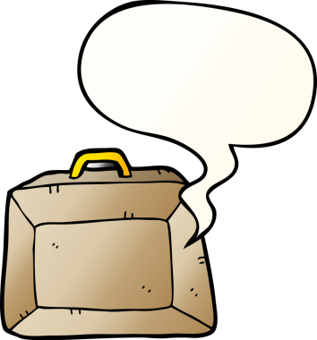 bir insan tarafından çizilmiş düzgün eğimli konuşma baloncuklu çizgi film bütçesi çantası