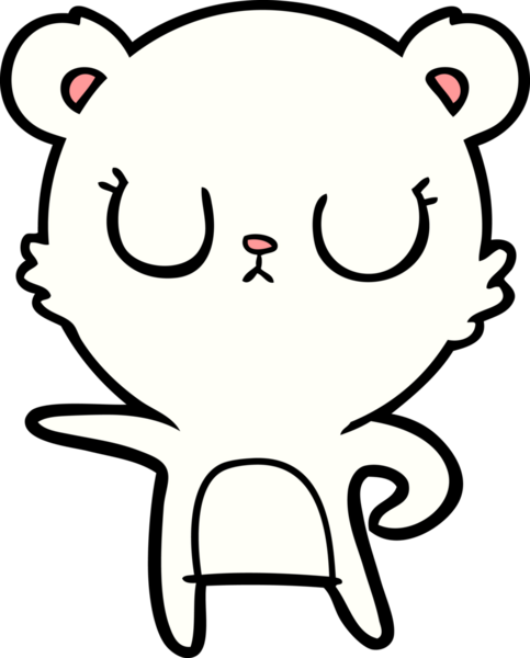 Bir insan tarafından çizilmiş kutup ayısı karikatürü