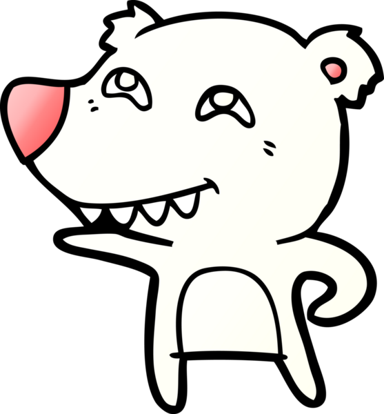 Bir insan tarafından çizilmiş kutup ayısı karikatürü