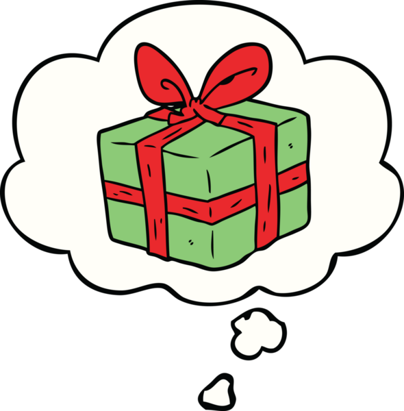 Bir insan tarafından çizilmiş düşünce balonuyla paketlenmiş bir karikatür.