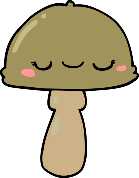 bir insan tarafından çizilmiş mantar mantarı