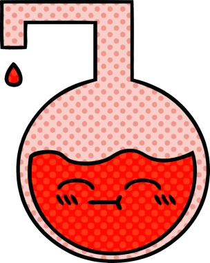 Bir insan tarafından çizilmiş bir bilim deneyinin çizgi romanı.