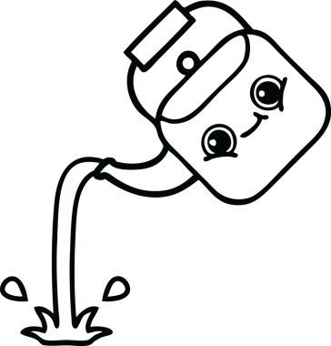 Bir insan tarafından çizilen çaydanlığın çizgi çizimi