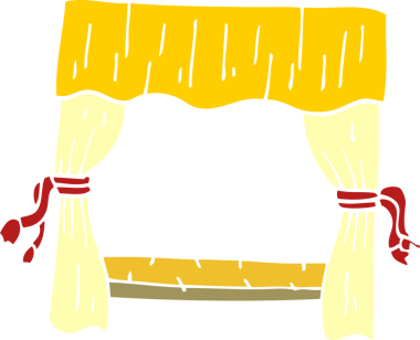 Bir insan tarafından çizilmiş perdeli karalama penceresi.