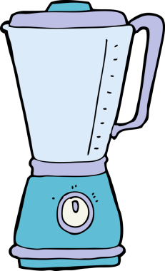 bir insan tarafından çizilmiş mutfak mikseri.