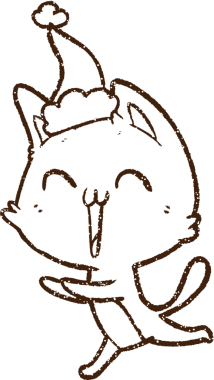 Noel Kedi Kömürü Bir insan tarafından çizilmiş