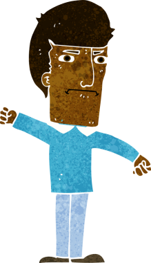 Bir insan tarafından çizilmiş kızgın bir adam.