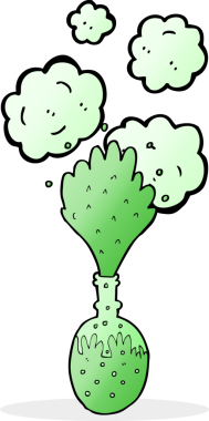 bir insan tarafından çizilen kimyasal reaksiyon.