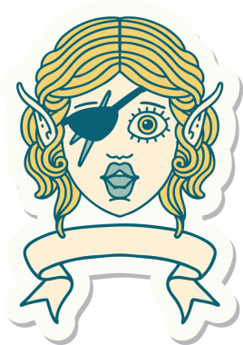 Bir insan tarafından çizilmiş afişi olan düzenbaz bir karakterin çıkartması.