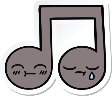 Bir insan tarafından çizilmiş şirin bir karikatür notasının çıkartması.