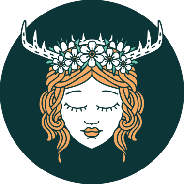 Bir insan tarafından çizilmiş insan Druid karakter simgesi