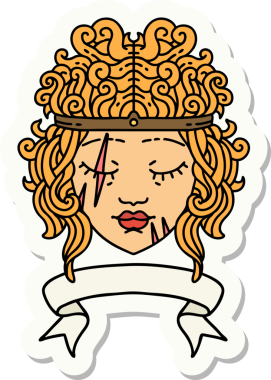 Bir insan tarafından çizilmiş barbar bir insan karakterinin çıkartması.