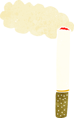 bir insan tarafından çizilmiş çizgi film sigarası