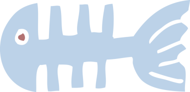 bir insan tarafından çizilmiş karalama balık kemikleri