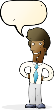 Bir insan tarafından çizilmiş konuşma balonlu mutlu adam çizgi filmi.