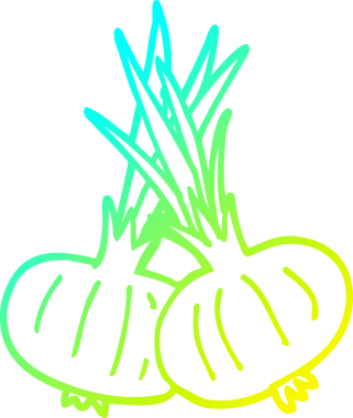 Bir insan tarafından çizilmiş bir çizgi filmin soğuk gradyan çizimi.