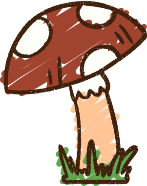 Bir insan tarafından çizilmiş Toadstool Tebeşiri