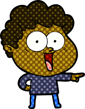 Bir insan tarafından çizilmiş mutlu bir adam.