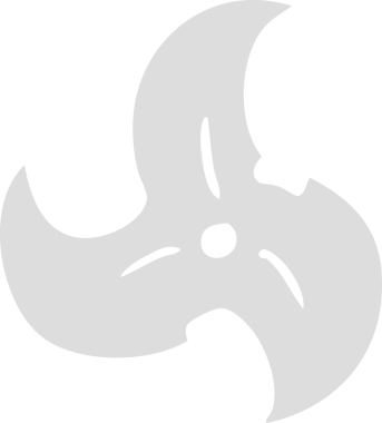 Bir insan tarafından çizilmiş tek bir ninja yıldızının el çizimi karalaması.