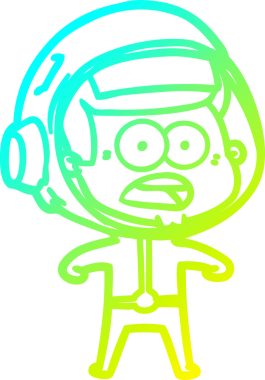 Bir insan tarafından çizilen soğuk gradyan çizgi çizimi bir astronotu şaşırttı.