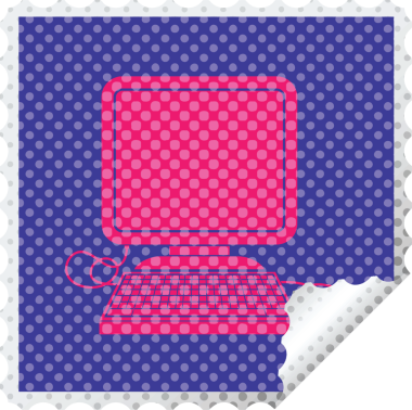 bir insan tarafından çizilmiş fare ve ekran kare soyma etiketli bilgisayar