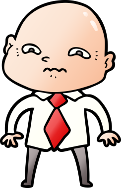 bir insan tarafından çizilmiş sinirli bir adam.