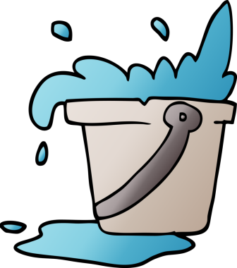 Bir insan tarafından çizilmiş karalama kovası.