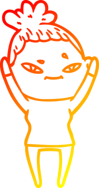 Bir insan tarafından çizilmiş bir karikatür kadın çizimi