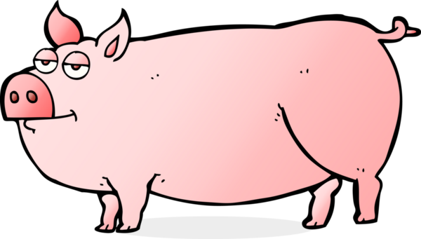 Bir insan tarafından çizilmiş dev bir domuz.