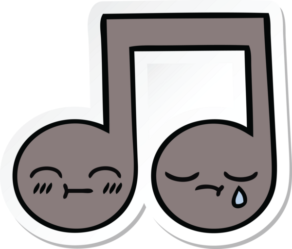 Bir insan tarafından çizilmiş şirin bir karikatür notasının çıkartması.