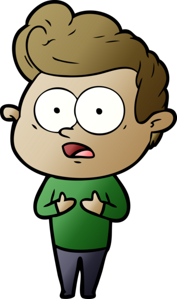 Bir insan tarafından çizilmiş çizgi film bakışlı adam.