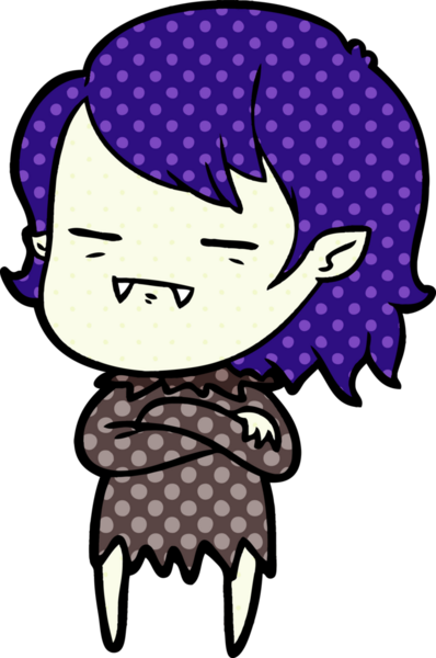 Bir insan tarafından çizilmiş ölümsüz vampir kız çizgi filmi.