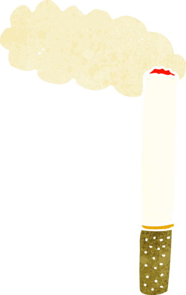 bir insan tarafından çizilmiş çizgi film sigarası