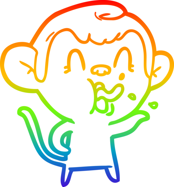 gökkuşağı gradyan çizgisi insan tarafından çizilmiş çılgın bir çizgi maymun çizimi