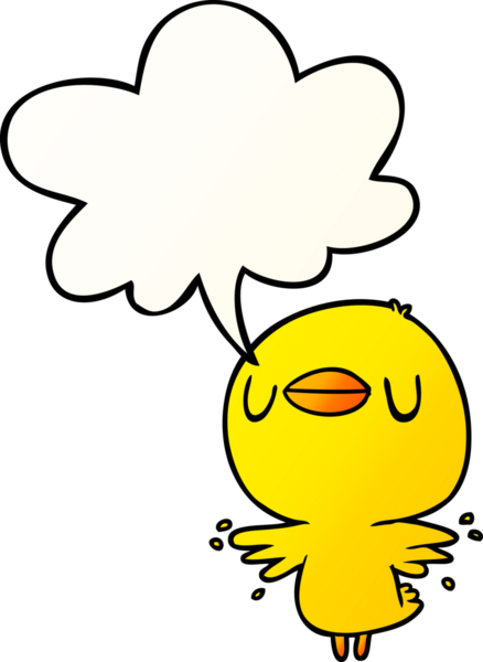 Bir insan tarafından çizilmiş yumuşak eğimli konuşma baloncuğuyla kanat çırpan tatlı çizgi film pilici.