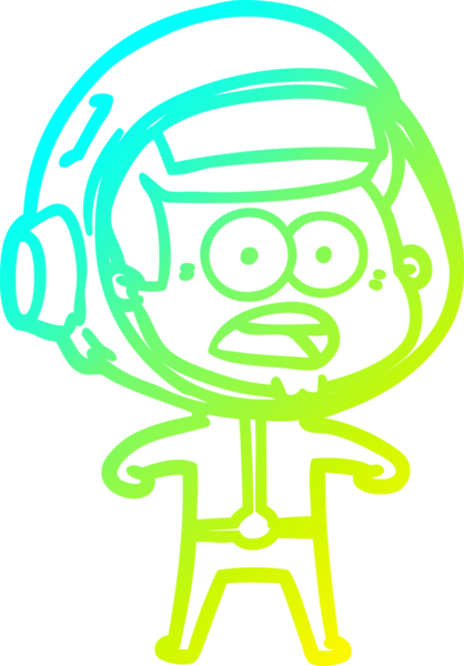 Bir insan tarafından çizilen soğuk gradyan çizgi çizimi bir astronotu şaşırttı.