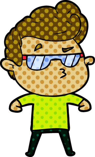 Bir insan tarafından çizilmiş havalı bir çizgi film.