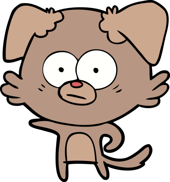 Bir insan tarafından çizilmiş sinirli köpek çizgi filmi.