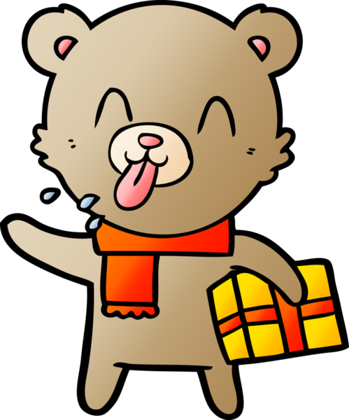 Bir insan tarafından çizilmiş kaba çizgi film ayısı.