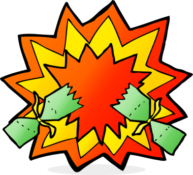 Bir insan tarafından çizilmiş noel krakeri.