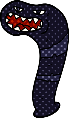 Bir insan tarafından çizilmiş karalama canavarı sülüğü.