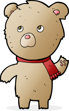 Bir insan tarafından çizilmiş oyuncak ayı.