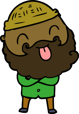 Bir insan tarafından çizilmiş sakallı bir adam.