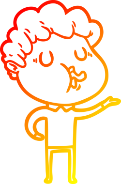 Bir insan tarafından çizilmiş, çizgi film karakteri.